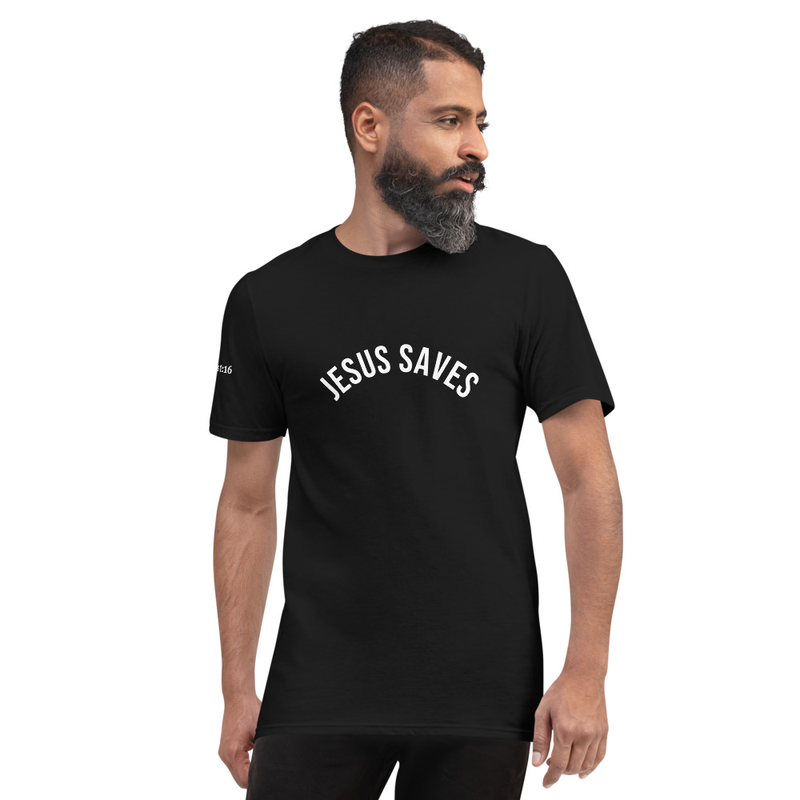 JESUS SAVES- ROMANS 1:16 Short-Sleeve Unisex T-Shirt