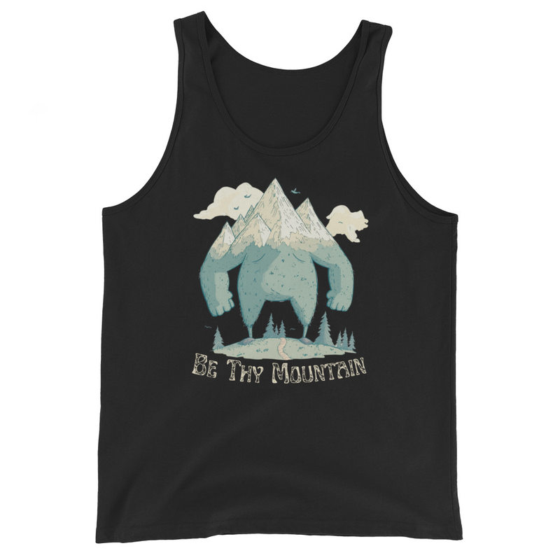 Be Thy Mountain - Vintage Gym Tank - Perfect Gym Junky or Hike Loving Boyfriend Gift - Men&#39;s Tank Top