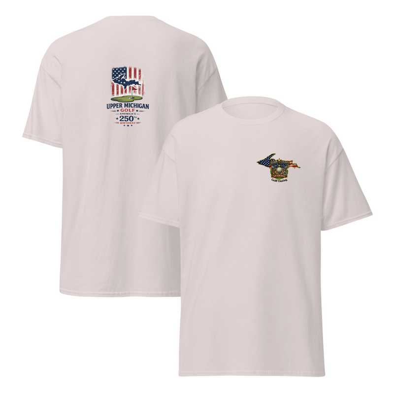 Alger County Veteran's Golf Outing Logo #4 Unisex classic tee – M, Ice Grey