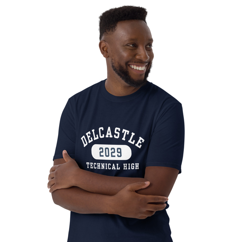 Short-Sleeve T-Shirt - Class of 2029 (White Font) – S, Navy