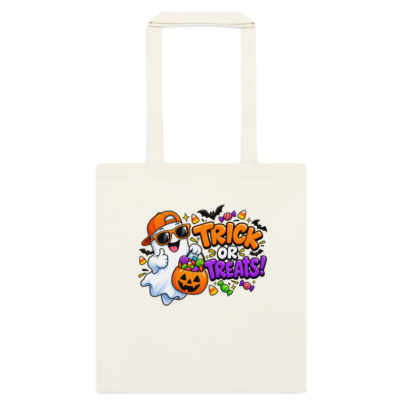 Trick or Treat Cotton color tote bag – One size, Natural