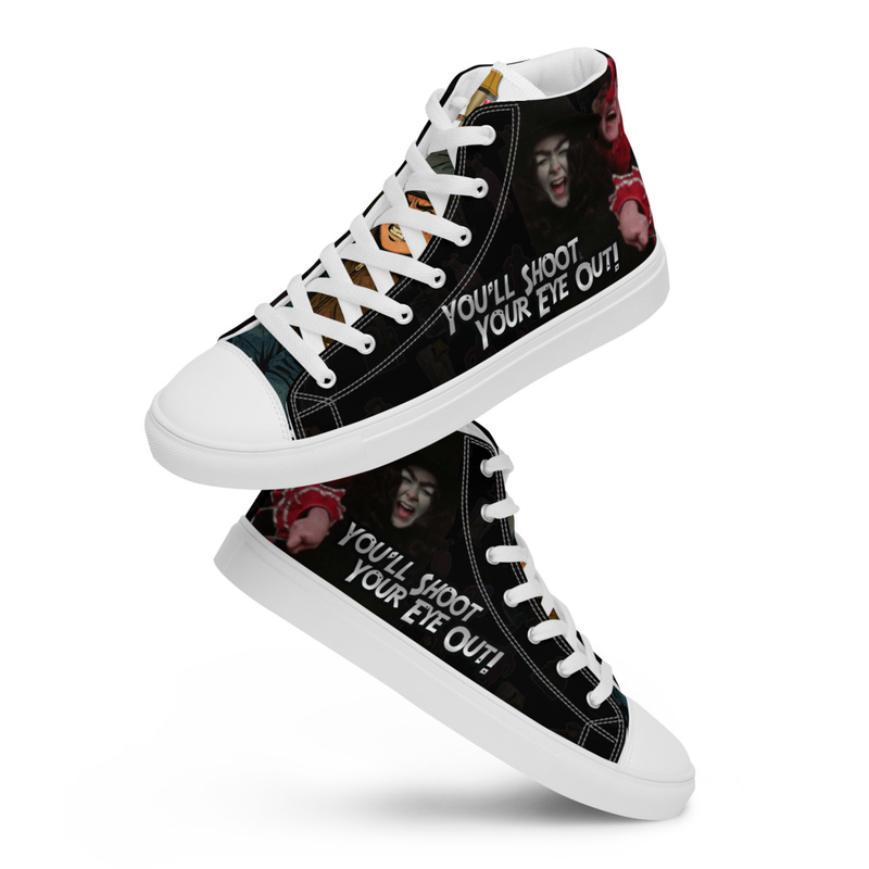 YOU’LL SHOOT YOUR EYE OUT! Women's Custom A Christmas Story Family High-Top Canvas Sneakers