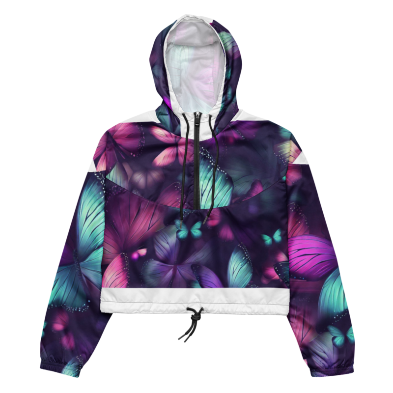 All-Over Print Women's Cropped Windbreaker