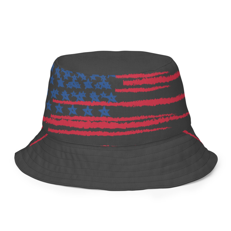 USA Flag Reversible RV Bucket Hat