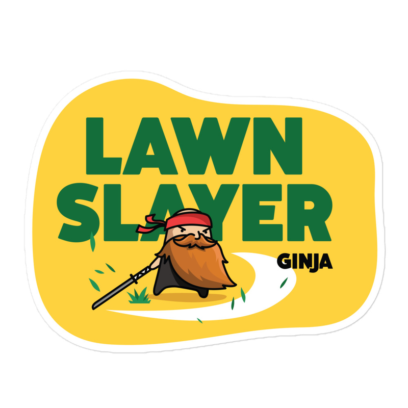 Lawn Slayer Green Print Sticker