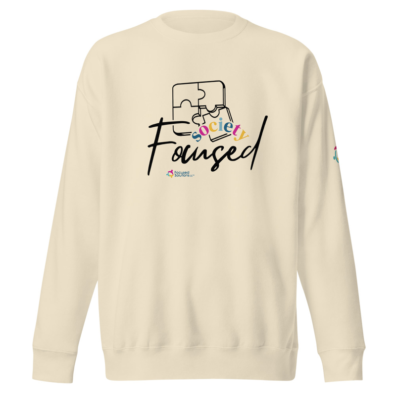 Focused Society Unisex Pullover – XL, Bone