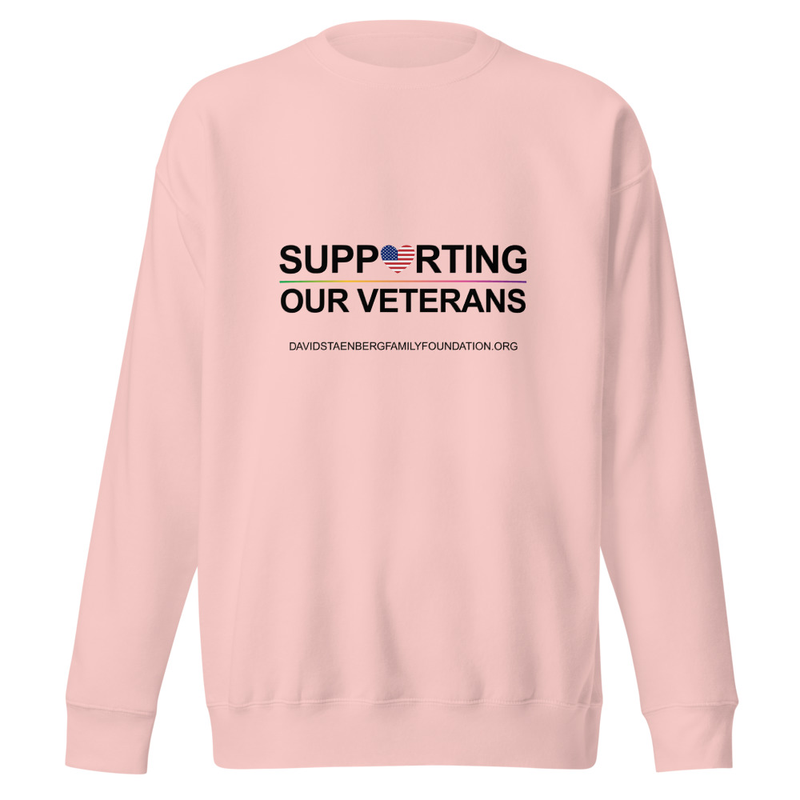 Unisex Premium Sweatshirt | Veteran's Day v1 – S, Light Pink