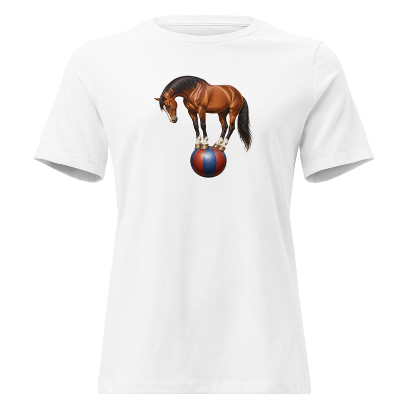Balancing Horse Women's Relaxed T-Shirt