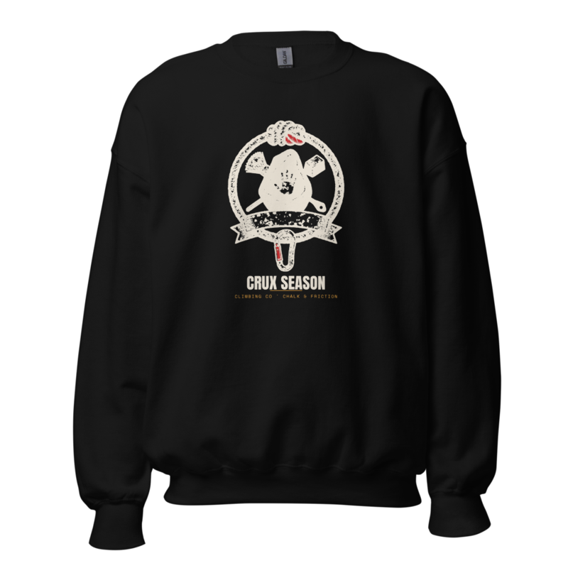 The Crux Crest Crewneck mockup