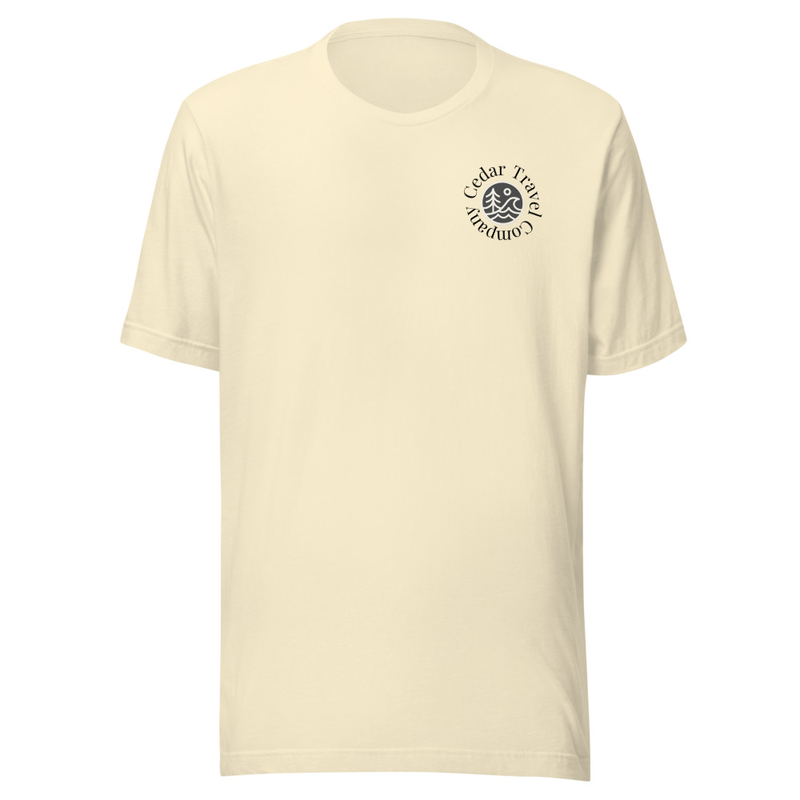 Cedar Travel Company Tee – XS, Natural