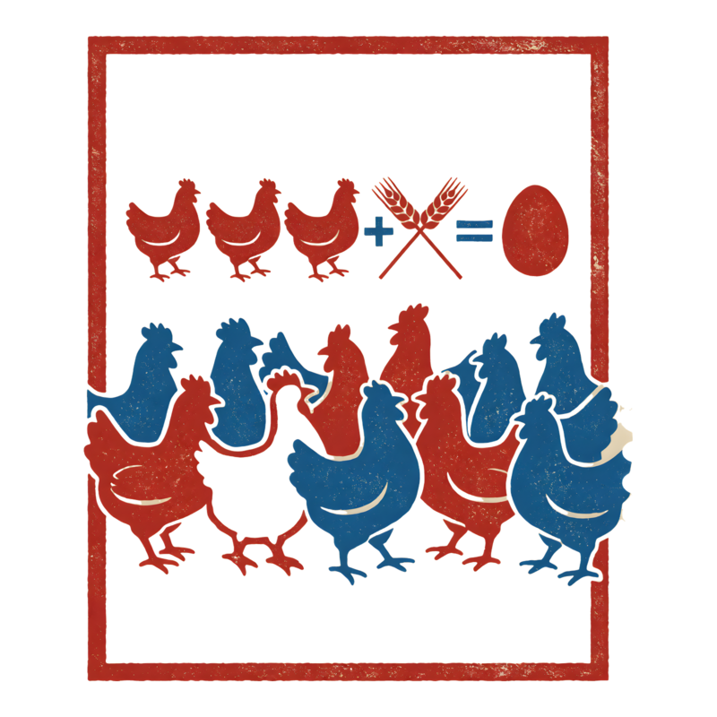 Chicken Math Sticker (Artist Series) mockup