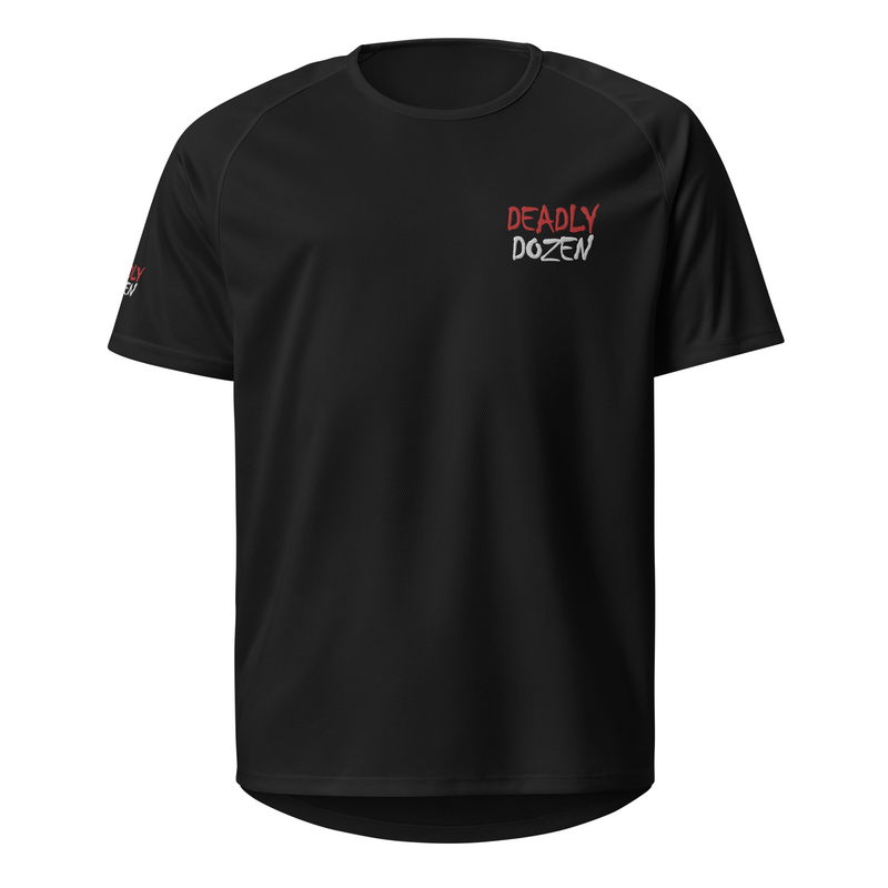 Deadly Dozen Embroidered Sports T-Shirt with sleeve logo