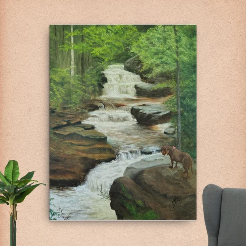 Baxter Waterfall Canvas Print – 18″×24″