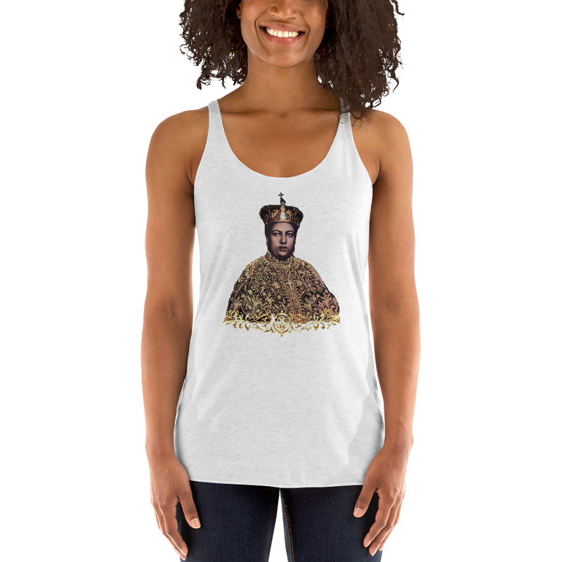 Empress Menen Women's Racerback Tank – XS, Heather White