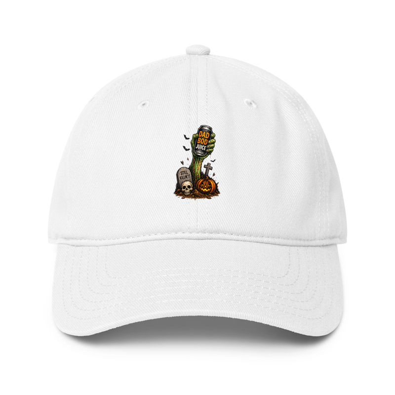 Dad Bod Juice Low-profile baseball cap – One size, White