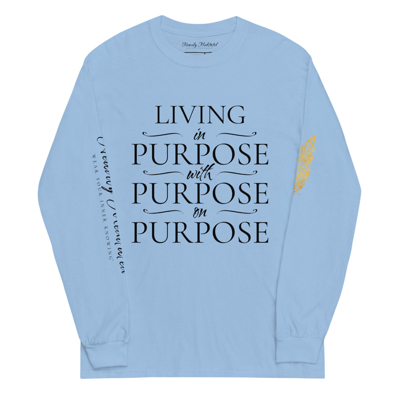 Unisex Soft Long Sleeve - in with on Purpose – S, Light Blue