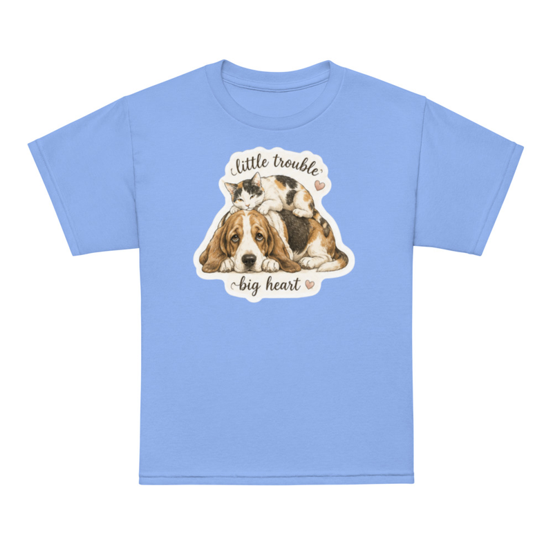 Youth t-shirt-Beau & Emma Little Trouble, Big Heart