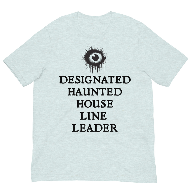 Haunted House Line Leader Tee – 3XL, Heather Prism Ice Blue