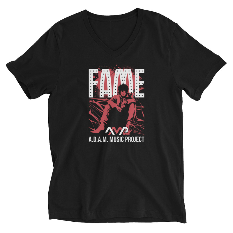 AMP - "FAME" Short Sleeve V-Neck T-Shirt