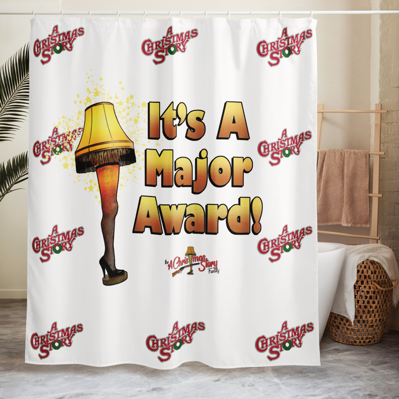 “It’s A Major Award!” Leg Lamp Shower Curtain — Custom Made by: A Christmas Story Family™