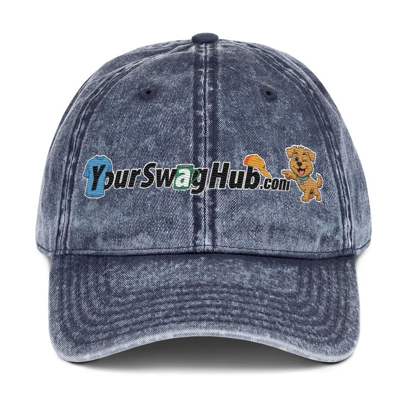 Your Swag Hub Vintage Twill Cap – One size, Navy