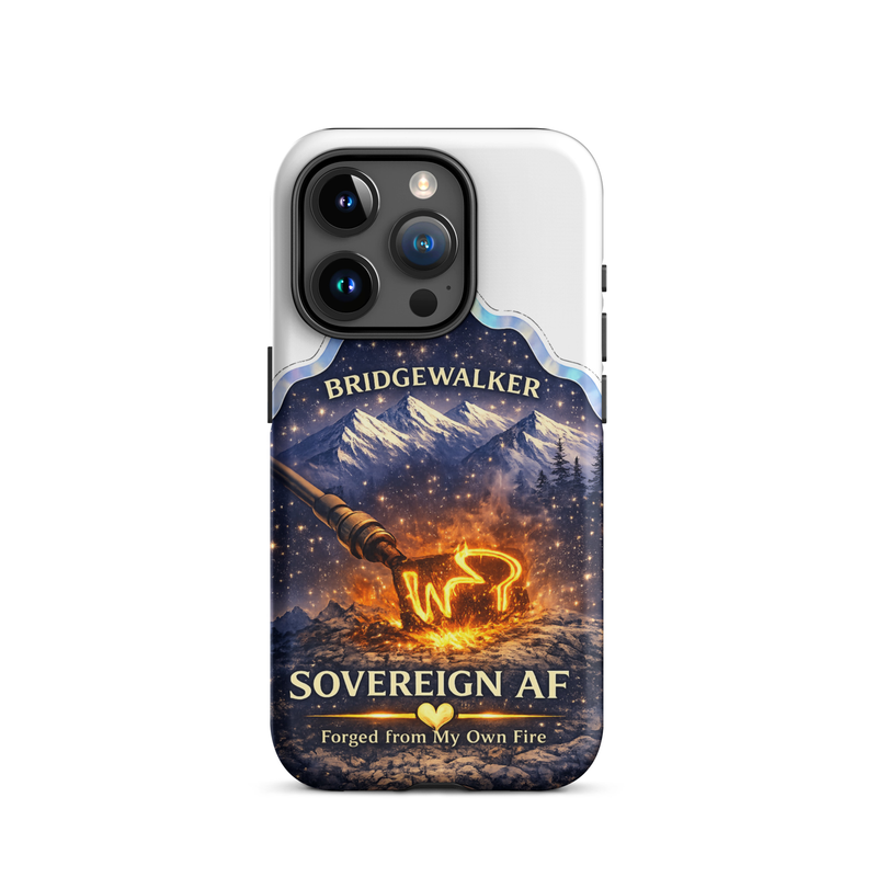 "Sovereign AF – Forged from My Own Fire" Tough Case for iPhone® – iPhone 15 Pro, Matte