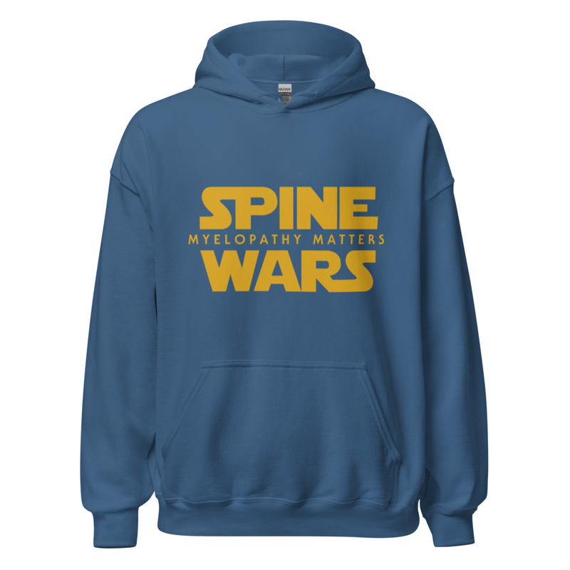 Spine Wars Myelopathy Matters Gold Print Hoodie