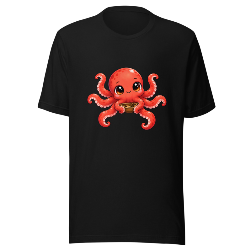Kraken on a black tee