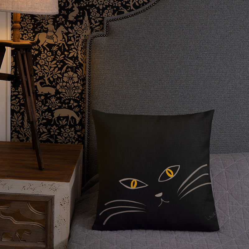 Black Cat Premium Pillow