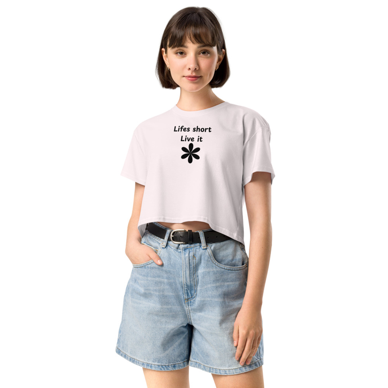Lifes short crop top – L, Orchid