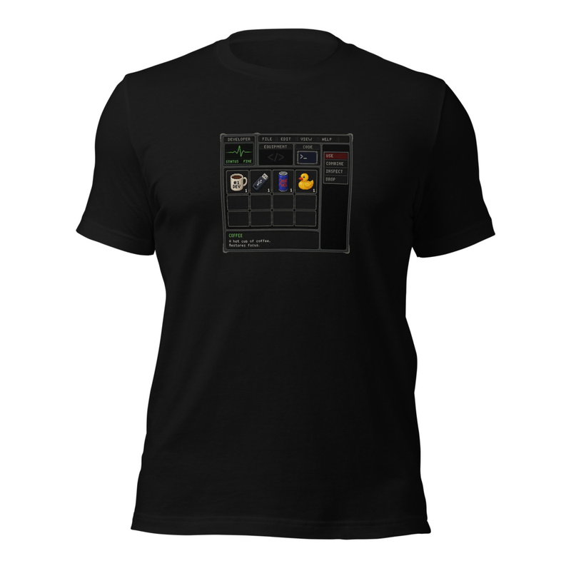 Dev's Inventory: Retro Horror Gaming Tee