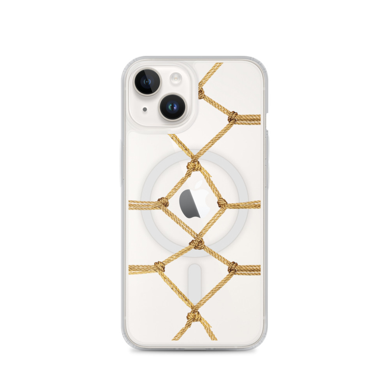 "Knots & Elegance" Diamond Rope MagSafe® clear case for iPhone®