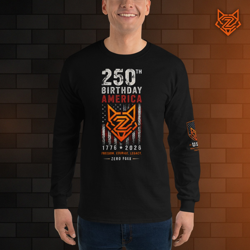 America's 250th — Freedom. Courage. Legacy. | Long Sleeve Shirt — Front