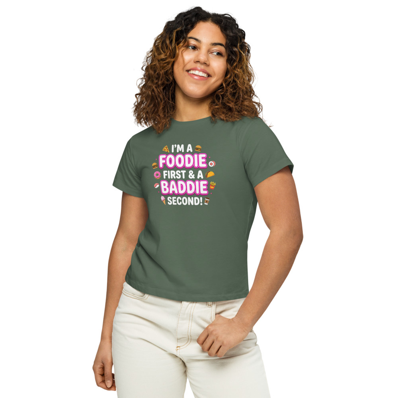 Foodie First Baddie Second Shirt Women | Cute Foodie Tee – Image 13
