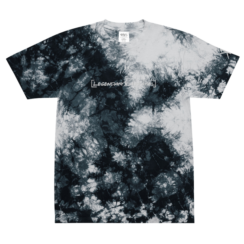 [ legendary ] Oversized Tie-Dye Tee – 2XL, Black / White