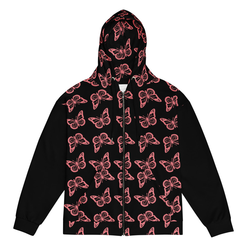 BUTTERFLY IN THE SKY ZIP UP HOODIE