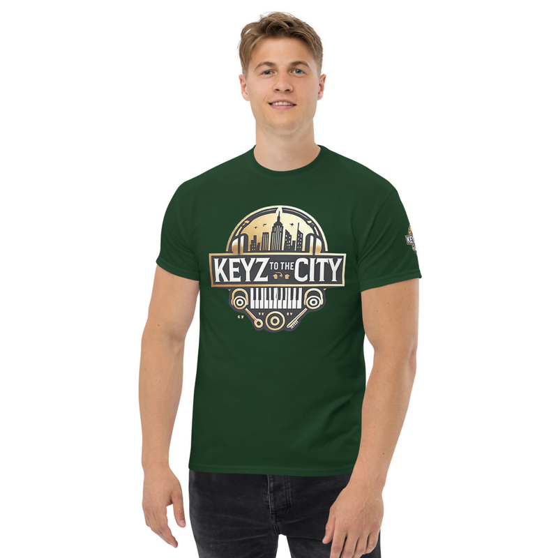 Unisex Keyz classic tee – S, Forest Green