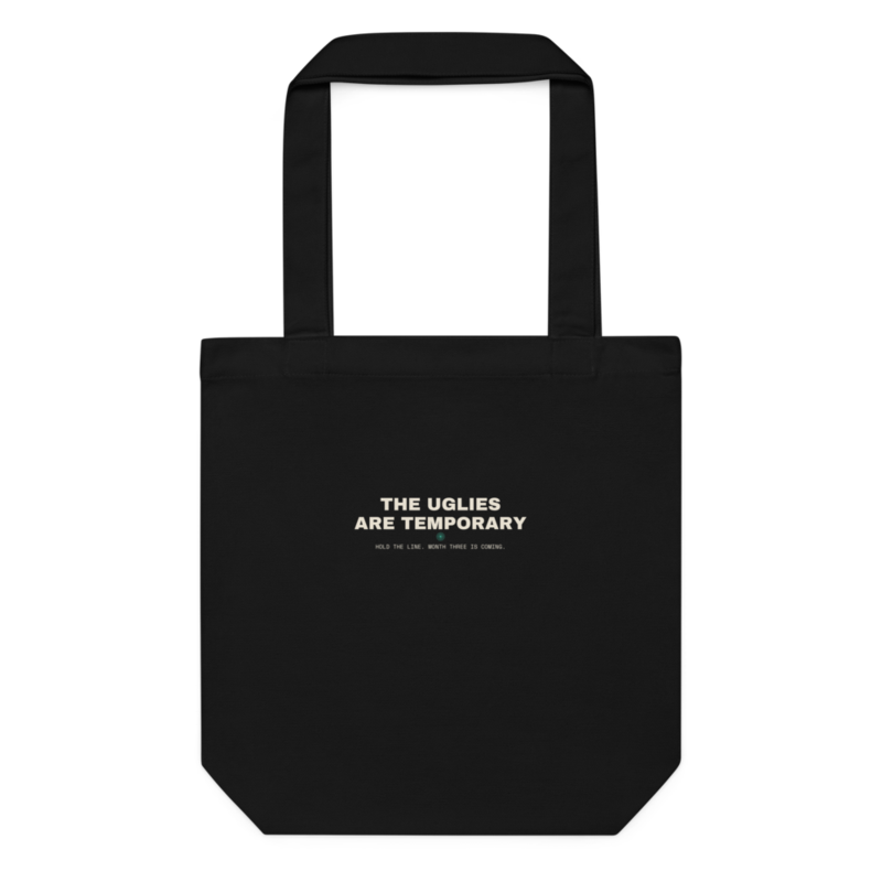 THE UGLIES ARE TEMPORARY Tote mockup