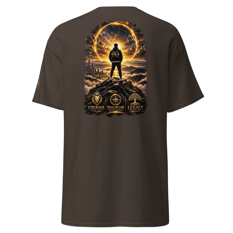 Elevation (Unisex classic tee) – S, Dark Chocolate