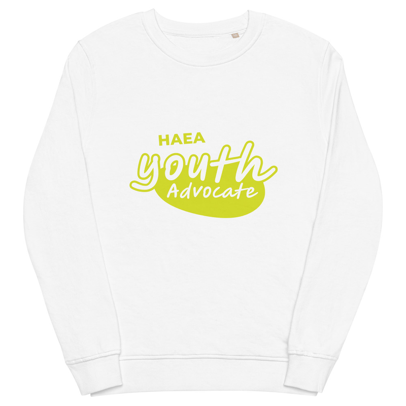Apparel - Lime HAEA Youth Advocate Unisex organic sweatshirt