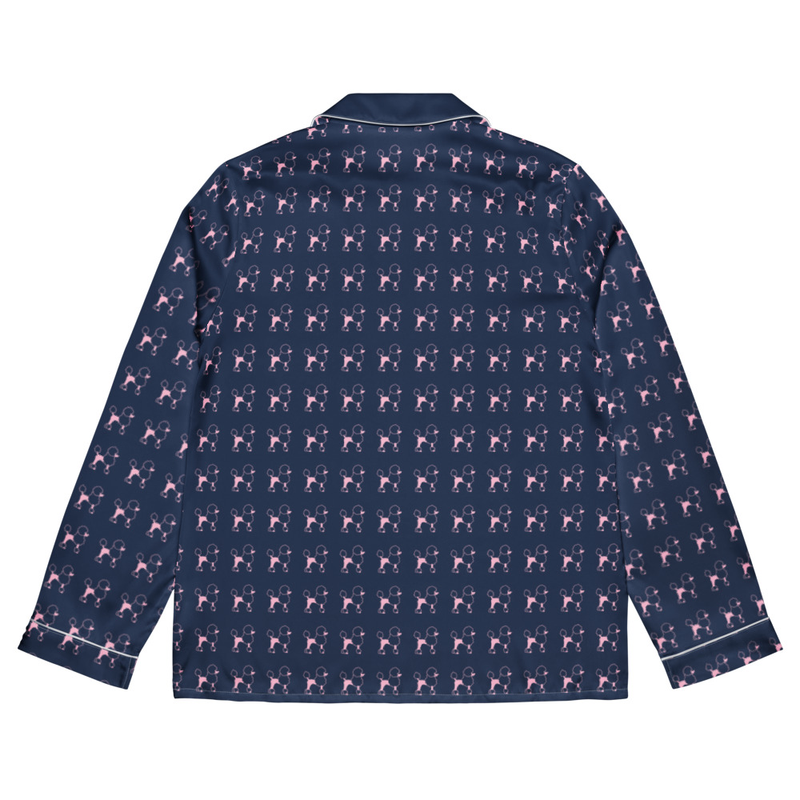 Navy/pink poodle PJ top – Image 2