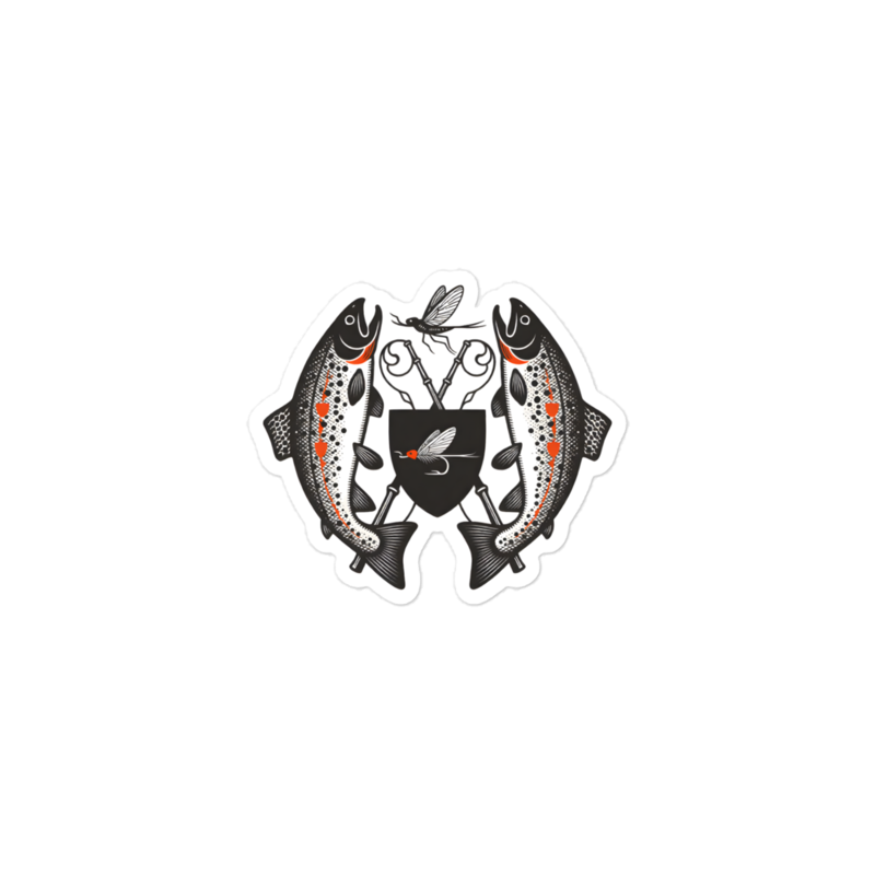 Engraved Cutthroat Crest Sticker (Artist Series) mockup