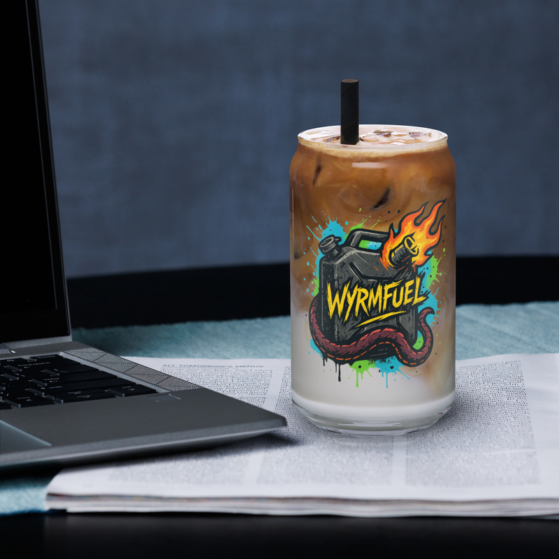 Fuel The Chaos 16oz Can Glass back