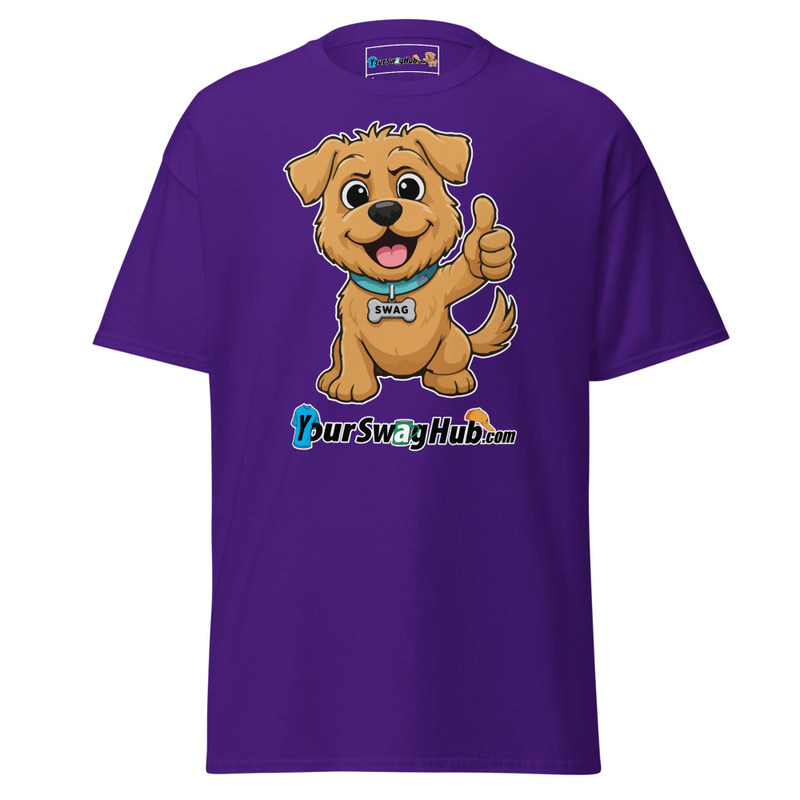 Swag | YourSwagHub.com Thumbs-up Classic Tee – S, Purple