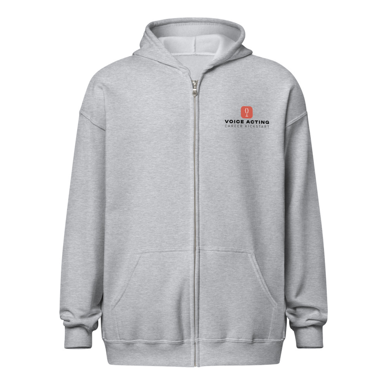 VACK Zip Up Hoodie - Gray & White Unisex