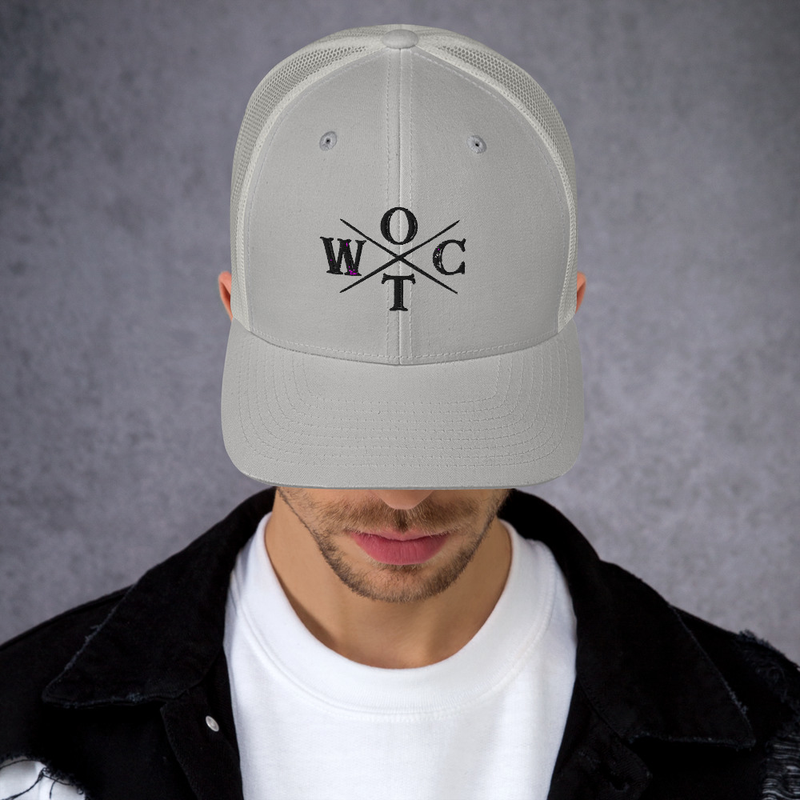 OTWC - Trucker Cap - Black Text – One size, Silver