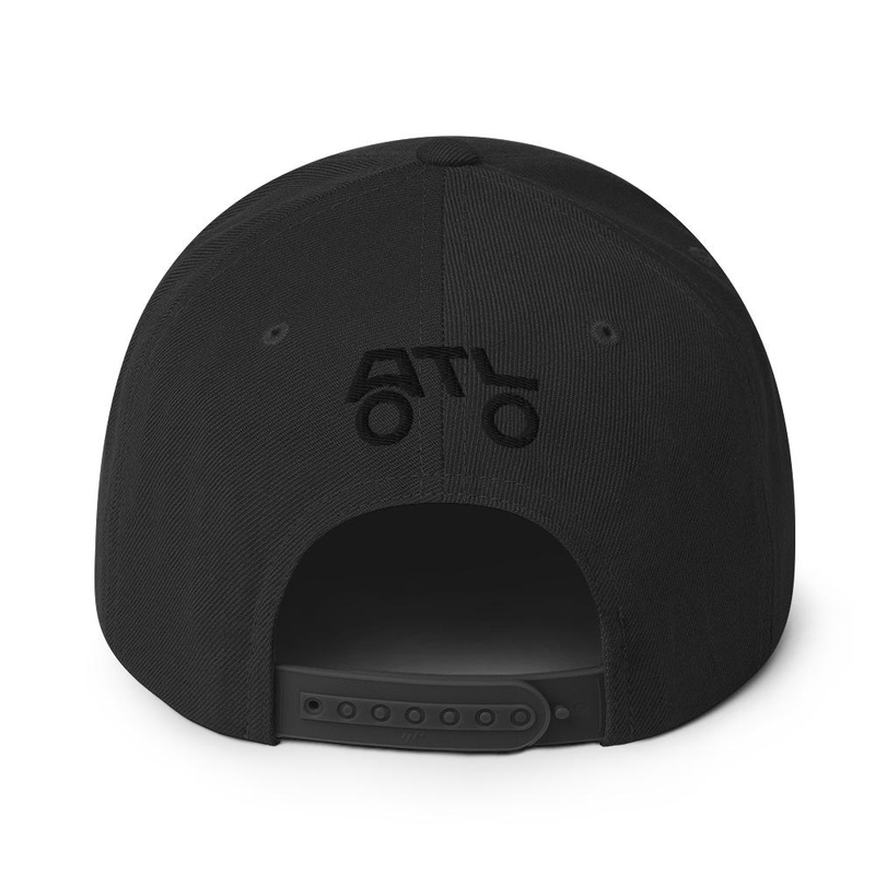 Snapback Hat - Black Out (REAR BRAND MARK)