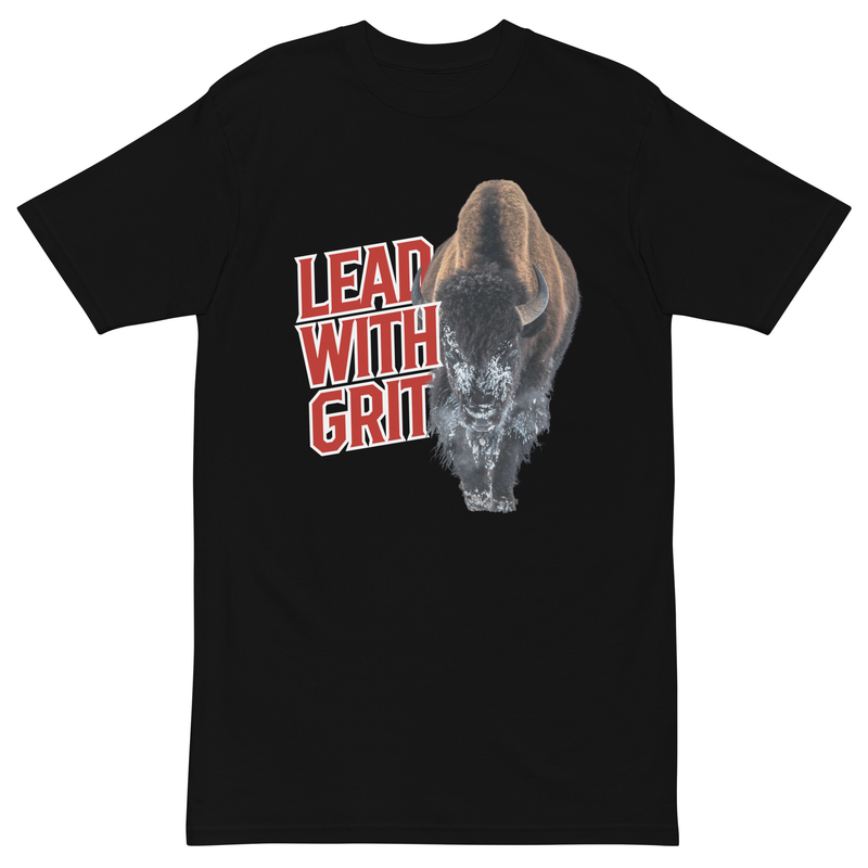 Lead With Grit Men’s premium heavyweight tee