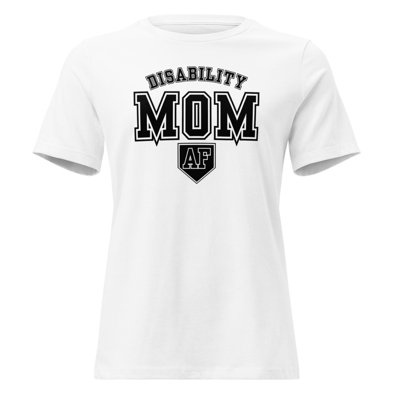 Disability MOM AF *black text* – 3XL, White