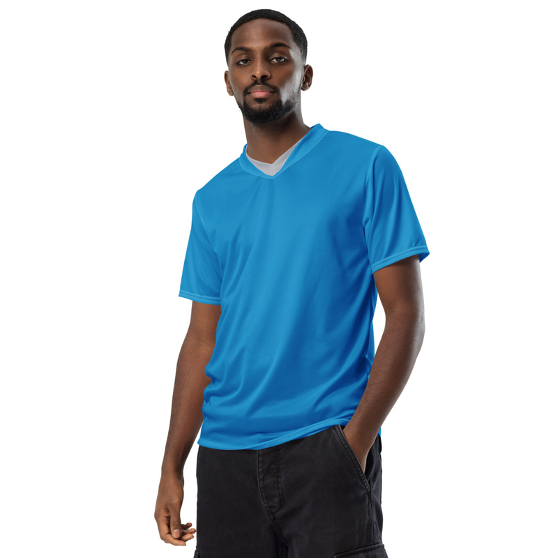 Kicxs Unisex Sports Jersey - Lt Blue/Silver